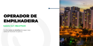 Vaga para Operador de Empilhadeira em Goiânia